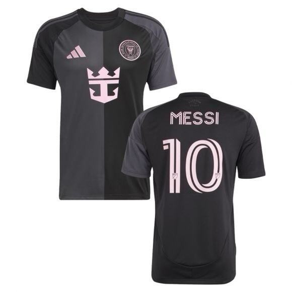 Adidas Inter Miami FC 25/26 Soccer Jersey Messi Men Size Medium Black JI6821 NWT - Picture 1 of 8